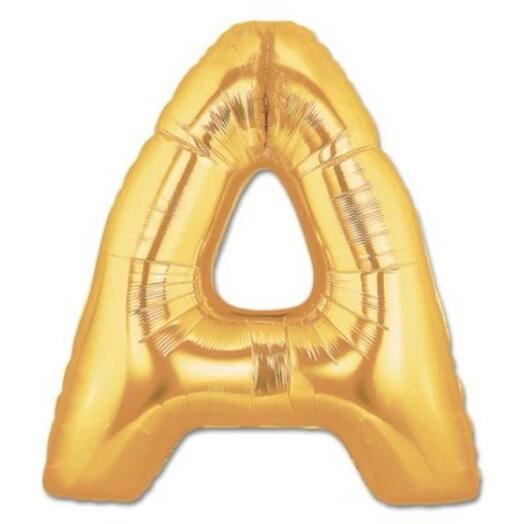 Letter A Golden Foil Balloon-5335