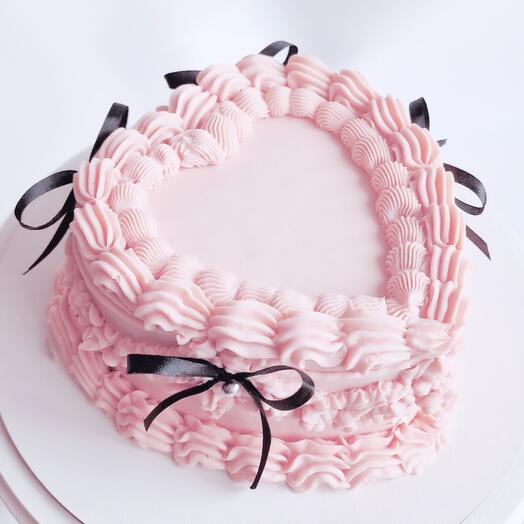 Торт сердце в стиле ламбет, для мамы, сестры, девушки