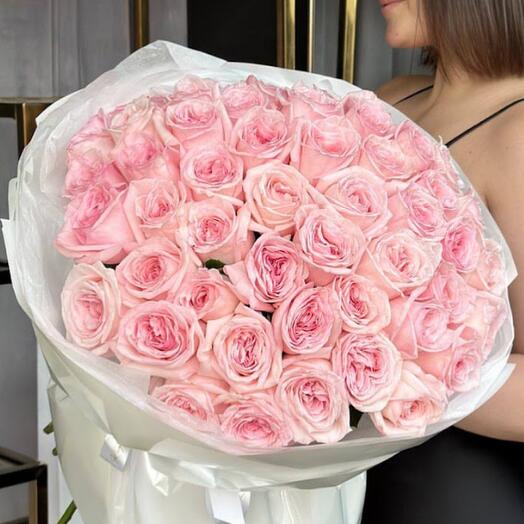 Bouquet of 51 pink o hara peony roses