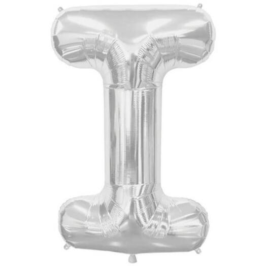 Letter I Silver Foil Balloon