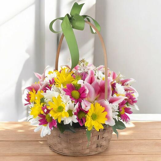 Flowers in a basket1