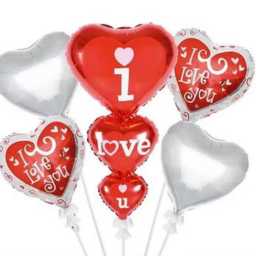 5 Pcs I Love you Balloons Set