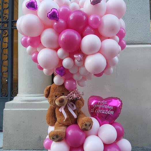 Oso con globos