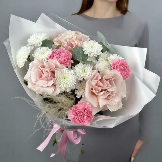 Delicate Pink and White Floral Symphony