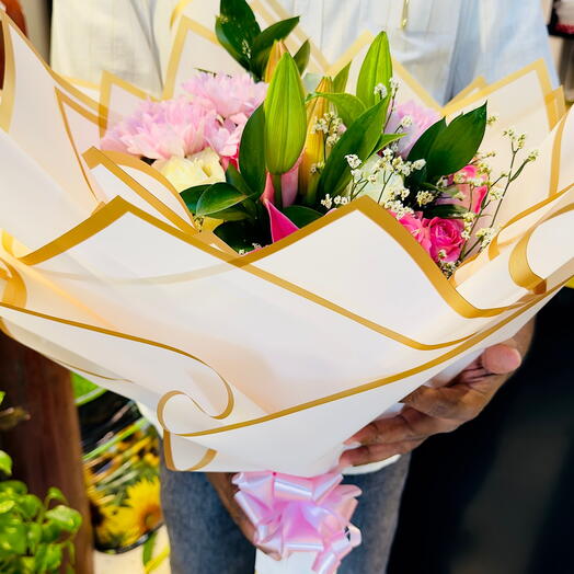 Mixed Pink Flower Bouquet