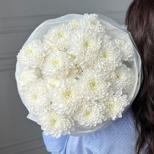 Хризантема 9 штук белая куставая