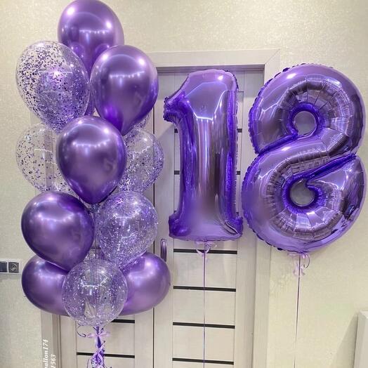 Набор шаров на 18 лет