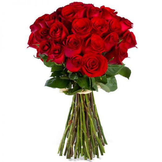 25 Red Roses Bunch for Valentines Day