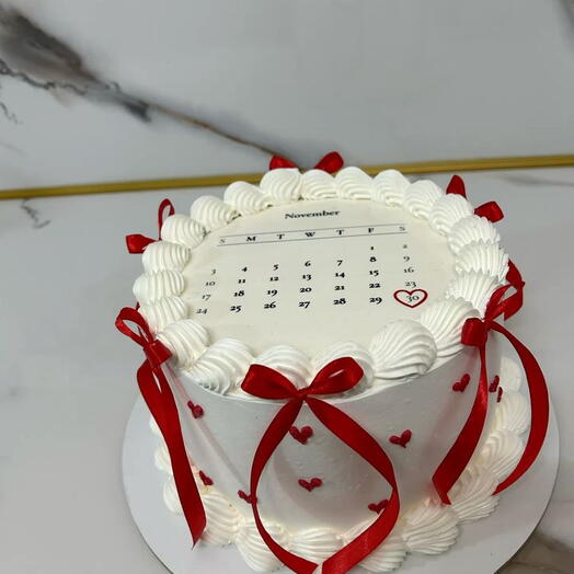 Valentine s Day Calendar Cake Design