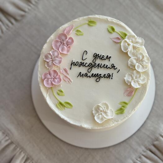 Бисквитный торт для мамы на день рождения