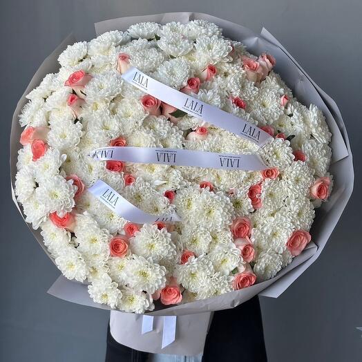 Евро букет из хризантем