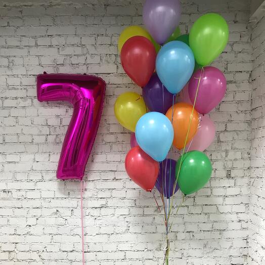 Цифра и 20 шаров