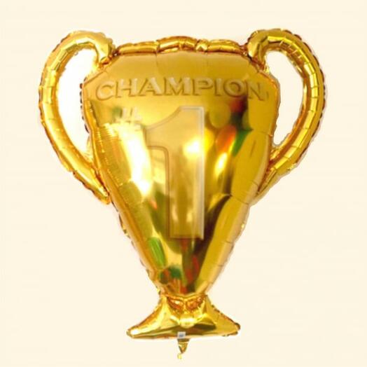 Воздушный шар с гелием фольгированная фигура Кубок чемпиона
