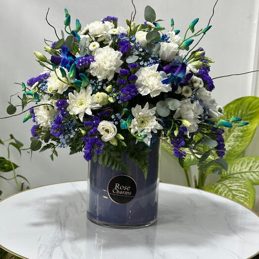 Blue and White Floral Symphony