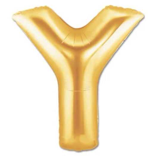 Letter Y Golden Foil Balloon-5281