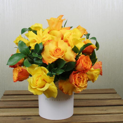 Yellow Orange Rose Box