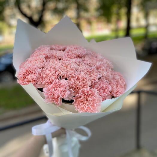 Букет из 25 розовых гвоздик
