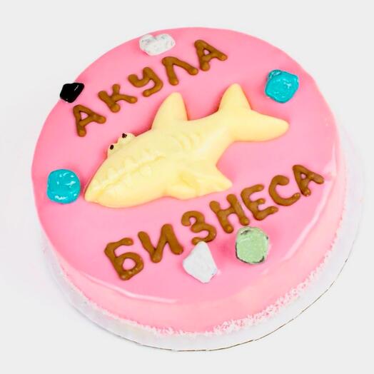 Бенто торт «Акула бизнеса» клубника-малина