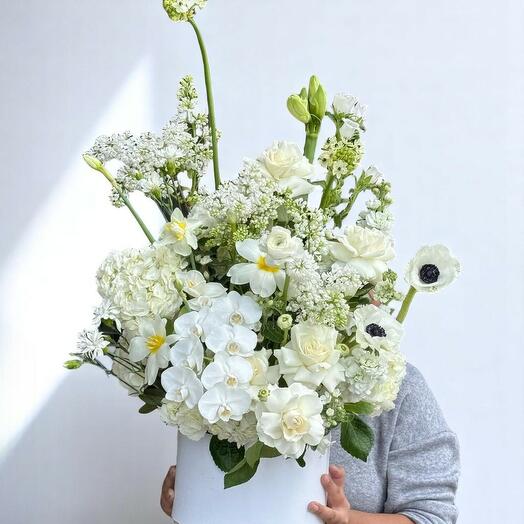 "To You" - Elegant White Floral Arrangement