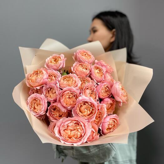Ramo de rosas arbustivas de lujo de la variedad Juliet ️😻