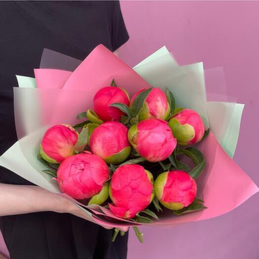 Coral Pink Peony Bouquet