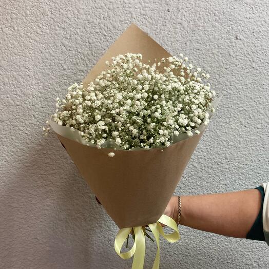 Bouquet of white gypsophila
