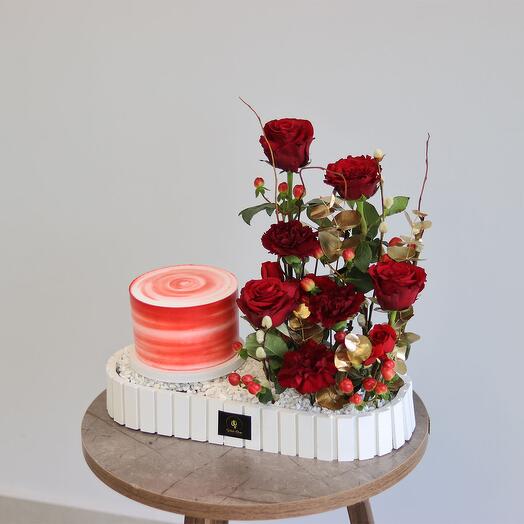 Cake and Red Rose Fusions