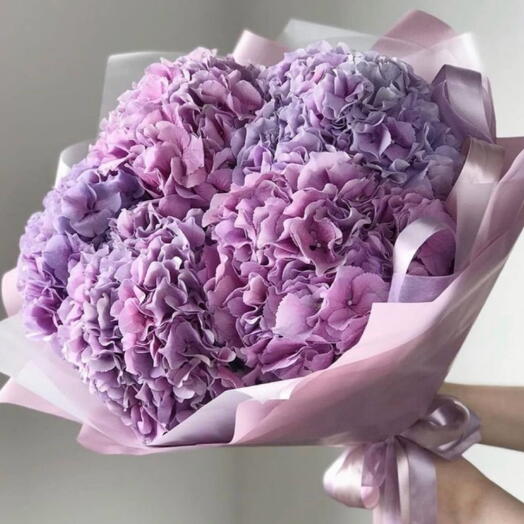 Purple Hortensia Mono Bouquet