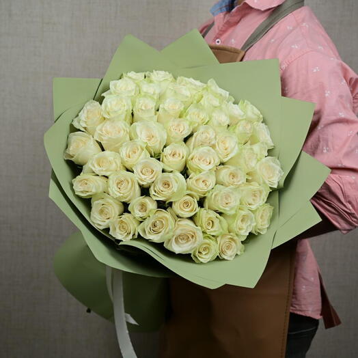 51 White Roses Bouquet