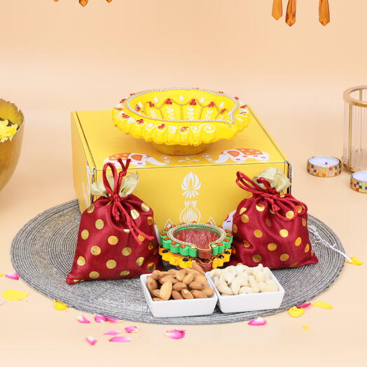 Auspicious Yellow Gift Box