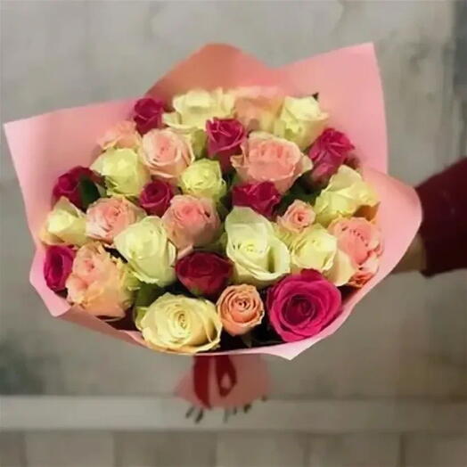 25 роз микс
