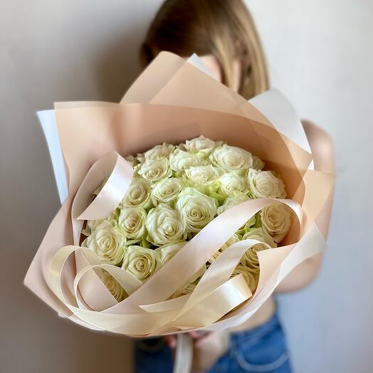 29 белых роз «Атена», арт 09 Flower Perfect