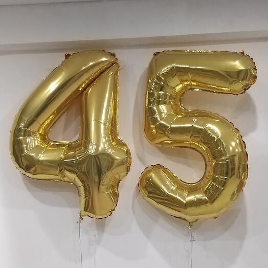 Гелиевые шары "45 лет"