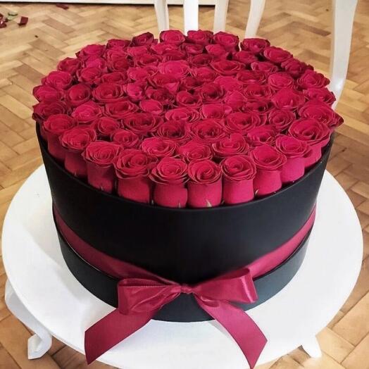 Розы в коробке🌹🌹🌹