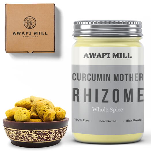 AWAFI MILL Curcumin Mother Rhizome | Dried Turmeric - Bottle of 100 Gram