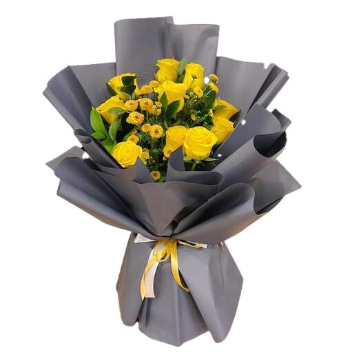 Yellow Roses Bouquet - Bright and Cheerful Floral Arrangement