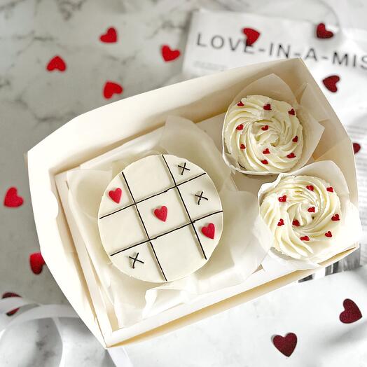 Комбо набор бенто торт и капкейки в подарок