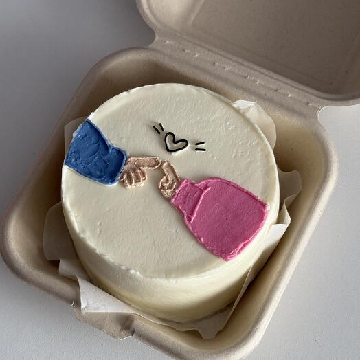 Бенто тортик для любимого с руками и сердечком