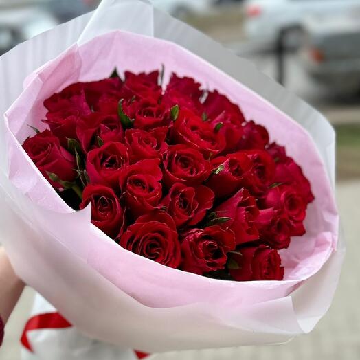 Моно букет из роз кент