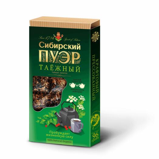 Сибирский пуэр таёжный, плиточный, чай