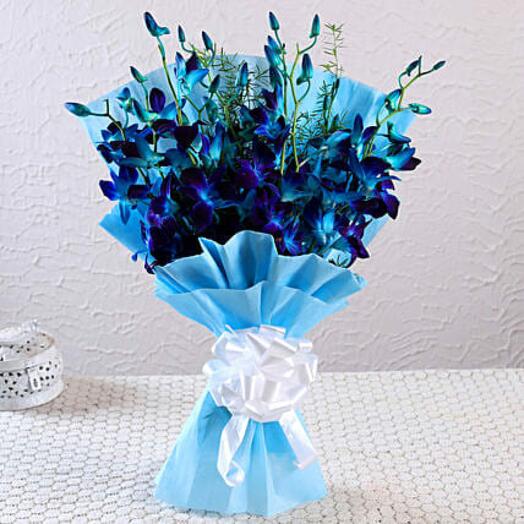 Royal Blue Orchids Bouquet