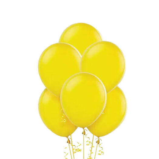 Set of 15 Yellow latex Balloons