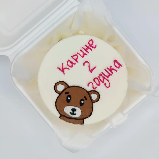 Бенто торт с мишкой