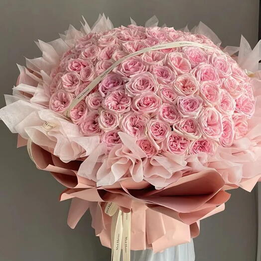 99 Pink Ohara Roses Bouquet