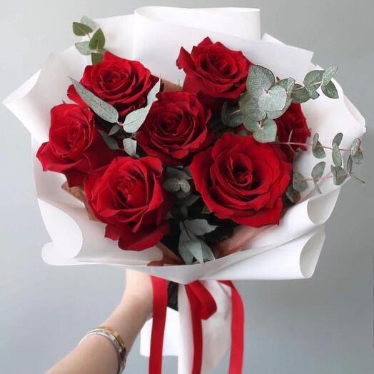 Ramo de rosas 7 piezas