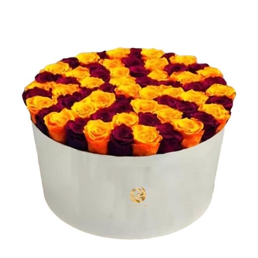 Habibi - Red and Orange Roses in Box