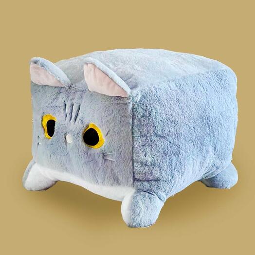 Мягкая игрушка серый кот Кубик