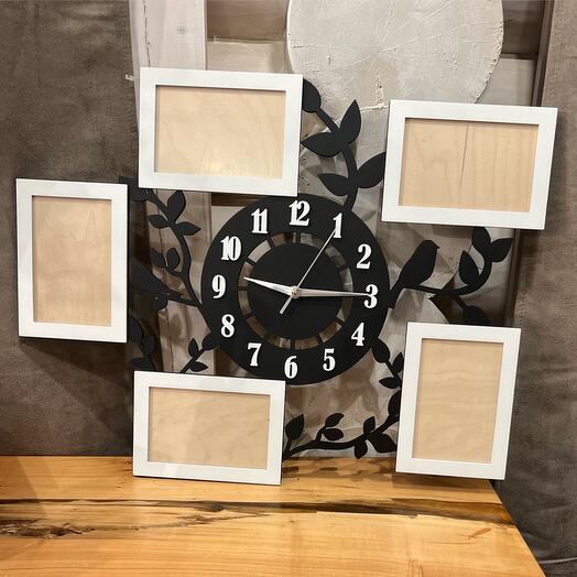 Часы - фоторамка на 5 снимков 10*15