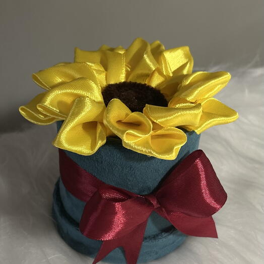 Caja mini con girasol eterno