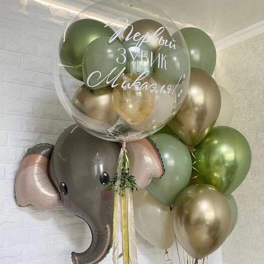 Набор шаров  со слоником малышу